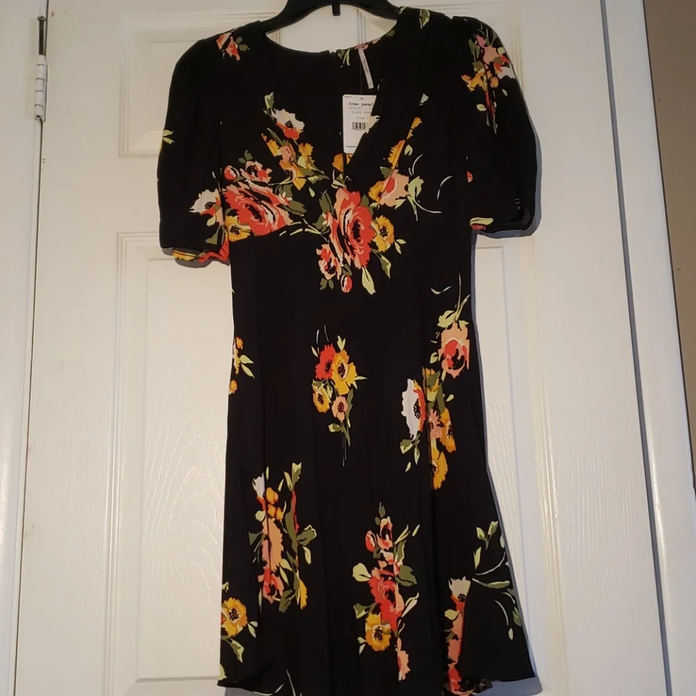 Free People Neon Garden Floral Mini Dress